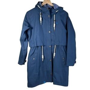 LIGHTHOUSE LADIES Trench COAT Size 12 Color Navy Blue